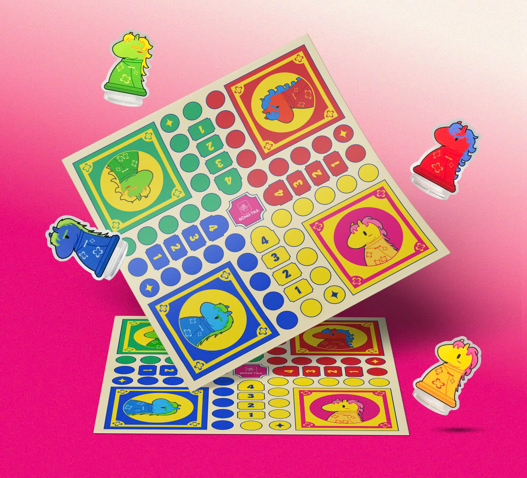 B&ocirc;ng Tr&agrave; - Bộ Cờ C&aacute; Ngựa